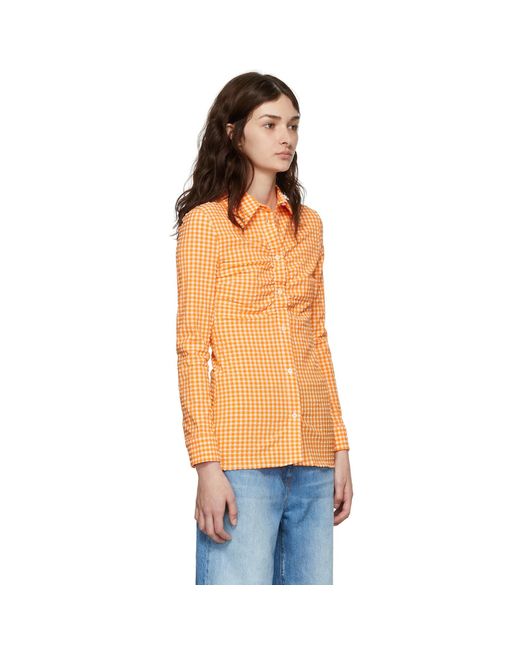 Chemise en polyester MSGM en coloris Orange