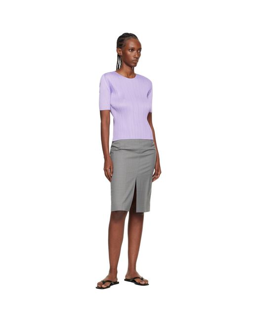 Pleats Please Issey Miyake Purple Monthly Colors April T-Shirt
