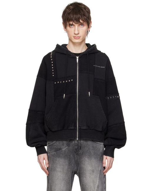 Feng Chen Wang Studded Hoodie in Black for Men | Lyst