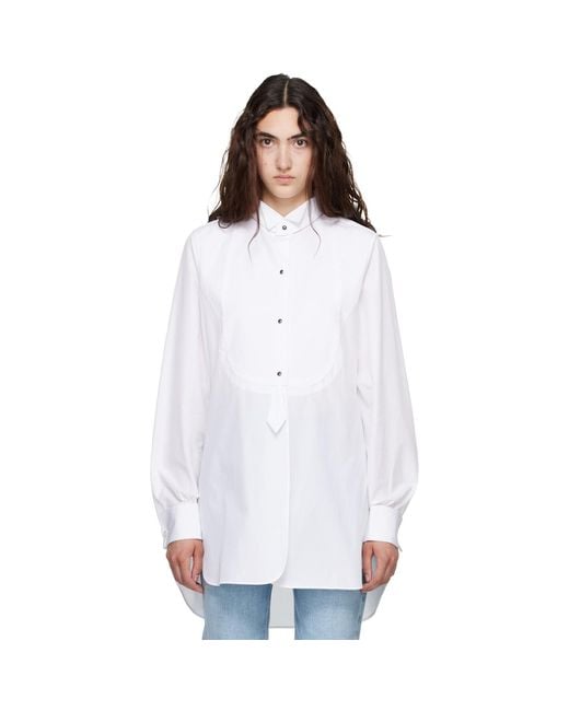 Maison Margiela White Tuxedo Cotton Shirt