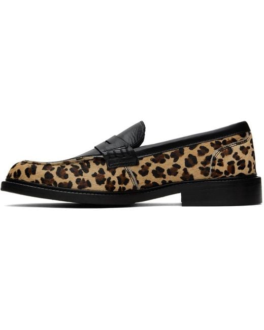 VINNY'S Black Townee Penny Loafers for men