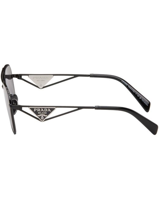 Prada Black Triangle Logo Sunglasses