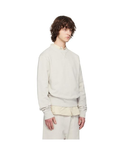 Entire studios White Off- Pod Crew Sweatshirt for men