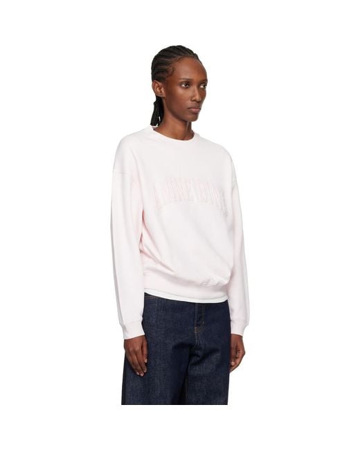 Anine Bing White Spencer Sweatshirt