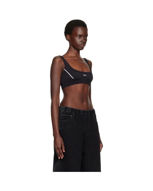 Off-White c/o Virgil Abloh Black 'Off' Stamp Seamless Sport Bra