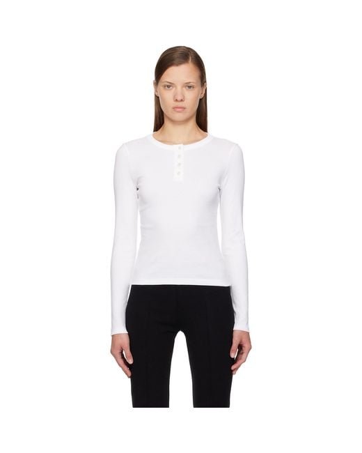 Flore Flore White Jess Longsleeve Henley