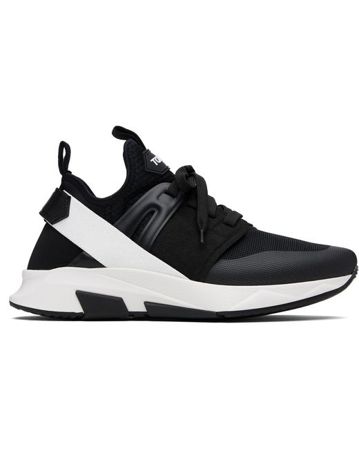 Tom Ford Black Neoprene Suede Jago Sneakers for men