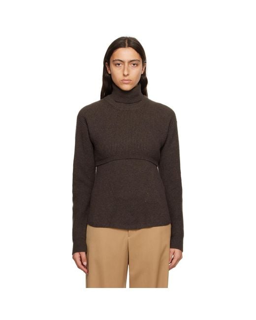Wooyoungmi Black Gray Layered Turtleneck