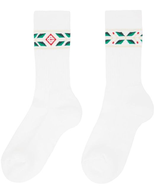 Casablancabrand White Sport Socks for men