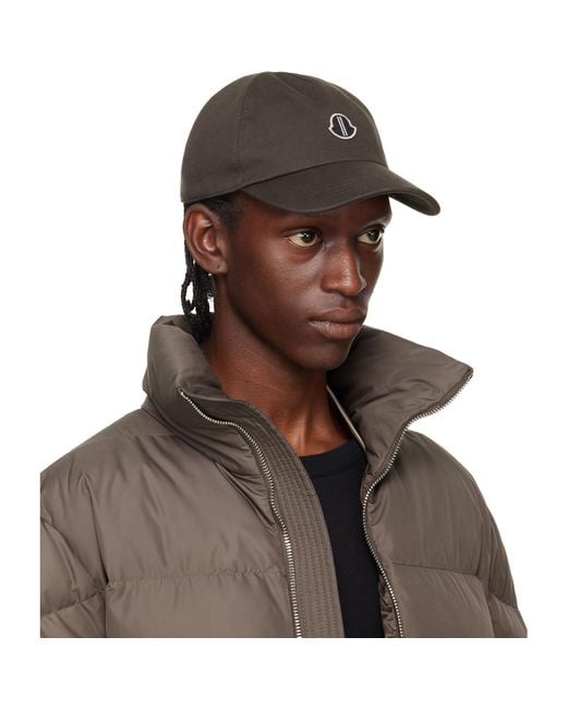 Rick Owens Brown Moncler + Baseball Hat for men