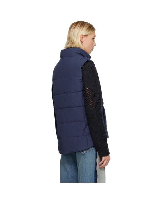 Canada Goose Blue Freestyle Tonal Label Vest