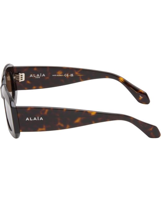 Alaïa Brown Rectangular Sunglasses