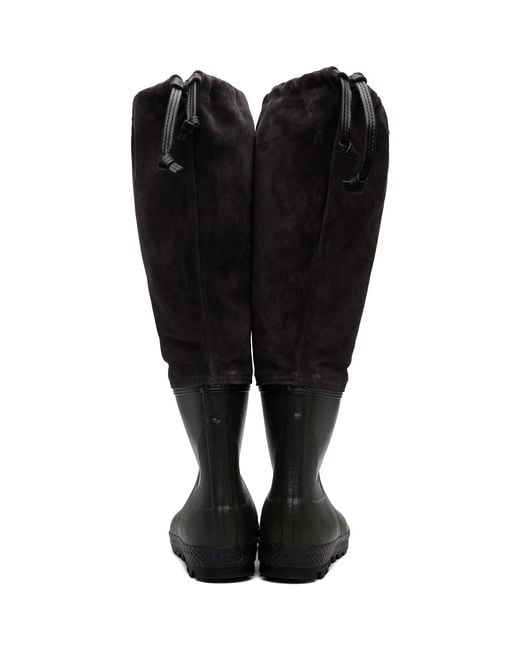 Rier Black Farmer Rain Boots for men