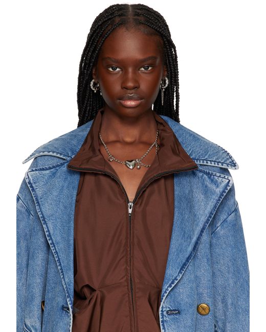 Justine Clenquet シルバー Curtis ネックレス White