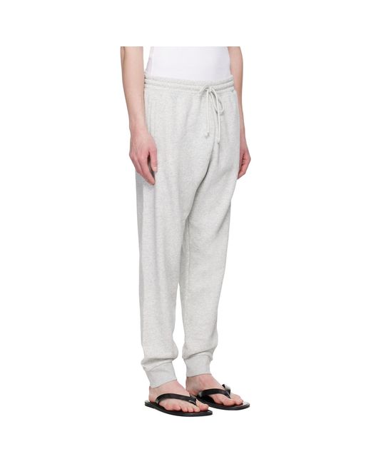 Skims White Fleece Lounge Tapered Sweatpants for men