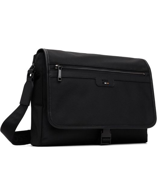 Boss Black Textured-Fabric Holdall Bag for men