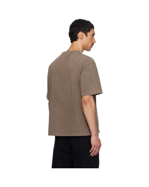 Off-White c/o Virgil Abloh Brown 'Ow' Racing Skate T-Shirt for men
