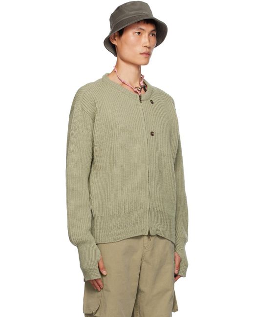 Our Legacy Green Wrap Cardigan for men