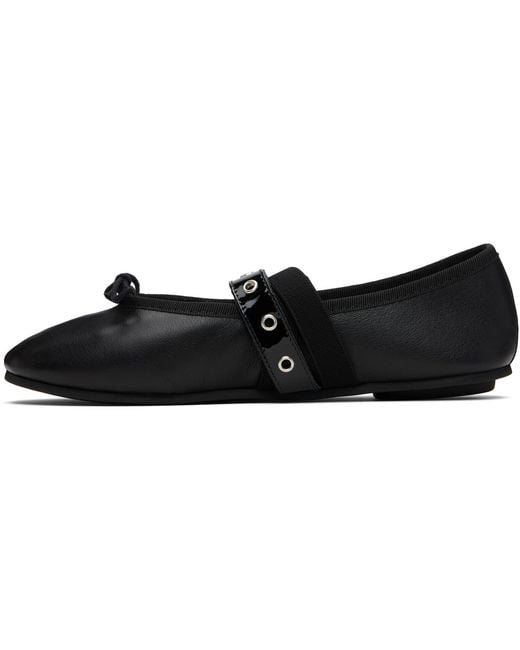 Repetto Black Twist Mary Jane Ballerina Flats