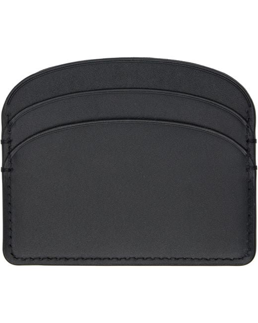 A.P.C. Black Demi-Lune Card Holder