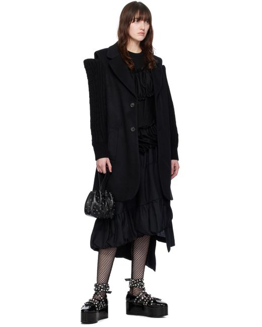 Noir Kei Ninomiya Black Cutout Coat