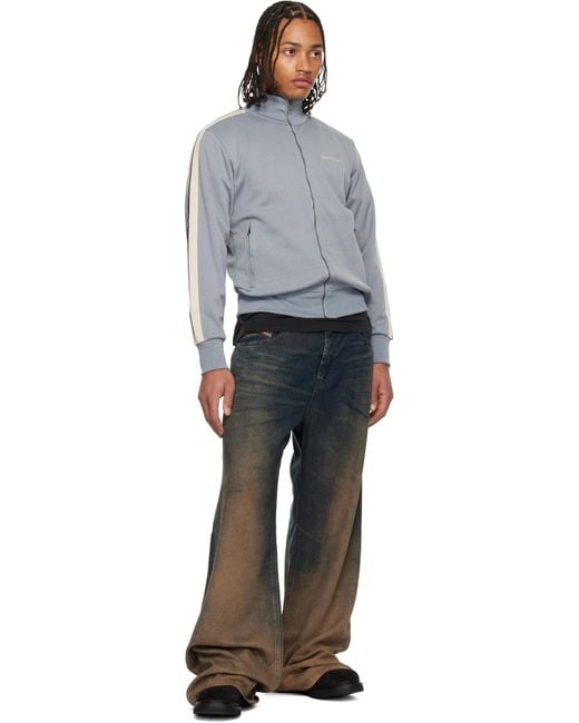 Palm Angels Gray Classic Logo Track Jacket for men