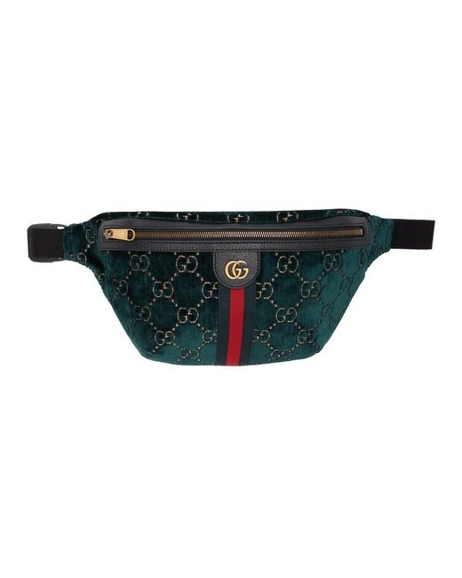 Gucci Blue GG Velvet Belt Bag for men