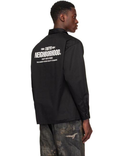 Chemise noire à écussons Neighborhood pour homme en coloris Black