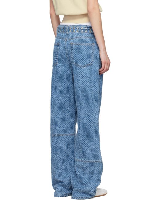 Ganni ブルー Fluffy Izey ベルト ジーンズ Blue