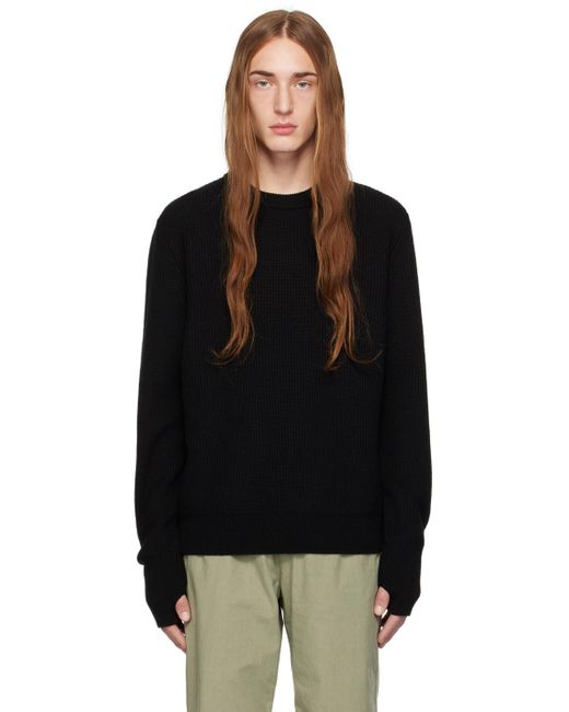 Norse Projects Black Crewneck Sweater for men