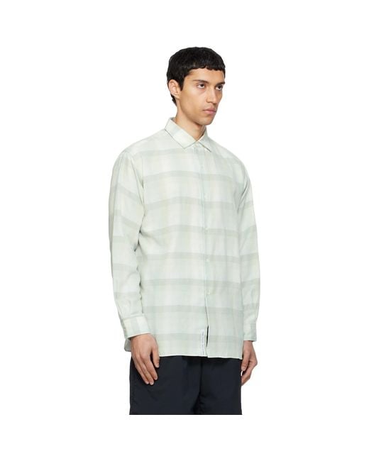 Nanamica White Regular Collar Wind Shirt for men