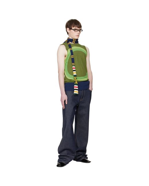 Edward Cuming Green Vortex Tank Top for men