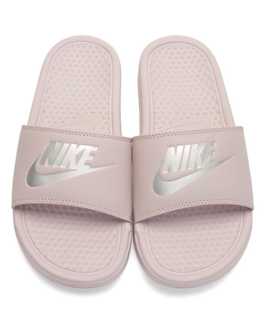 Nike Pink Benassi Slides | Lyst UK