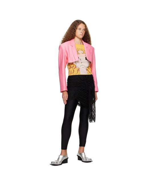 Pushbutton Black Layered Skirt