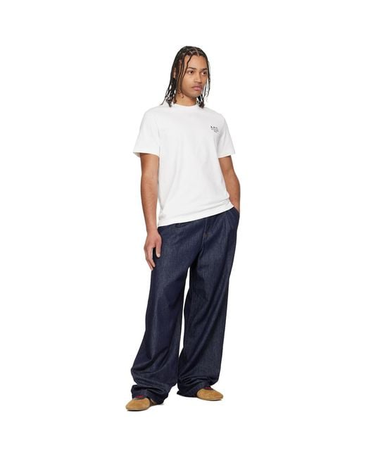 A.P.C. White Standard 'Rue Madame' T-Shirt for men