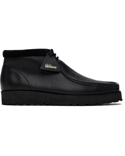 Clarks Black Wallabee Scout Desert Boots for men