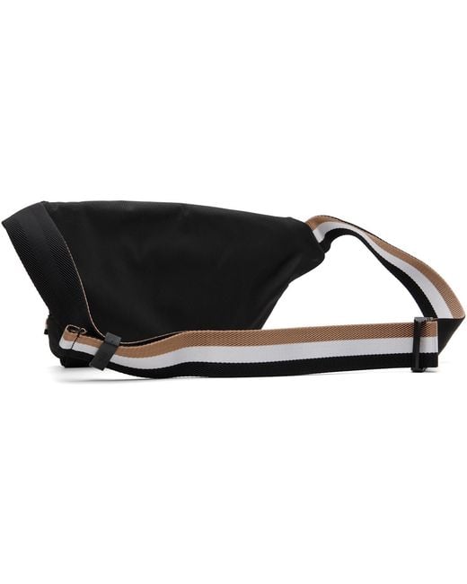 Boss Black Contrast Logo Structured Belt Bag for men