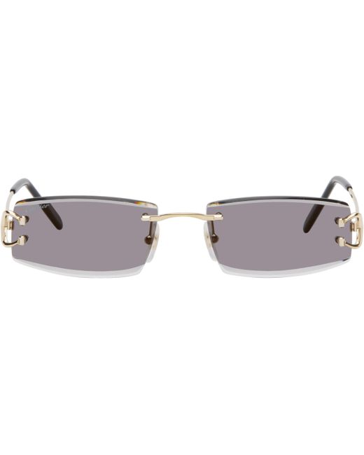 Lunettes De Soleil Ct0465S Dorées Cartier pour homme en coloris Black