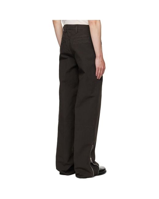 Dries Van Noten Black Paneled Trousers for men