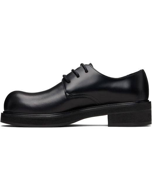 Acne Black Leather Lace-Up Derbys for men