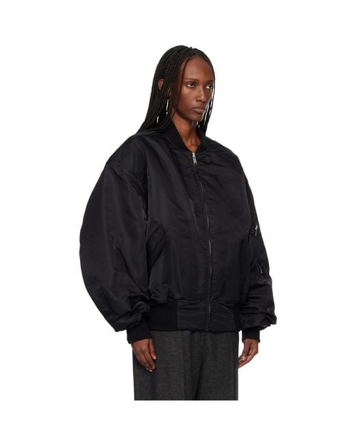 Entire studios Black Broad Bomber Jacket