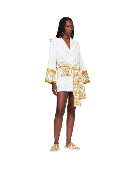 Versace Black 'I Heart Baroque' Short Bathrobe