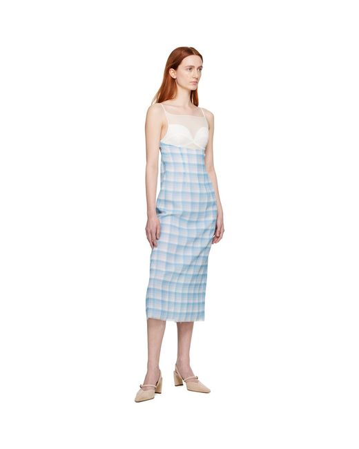 Juneyen Black Check Midi Dress