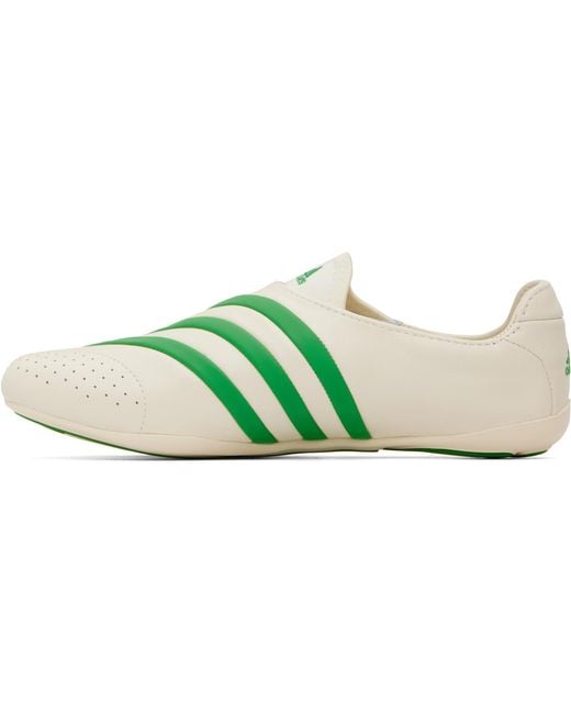 Adidas Originals White Off- & Pharrell Williams Edition Virginia Vario Flat Earther Sneakers for men