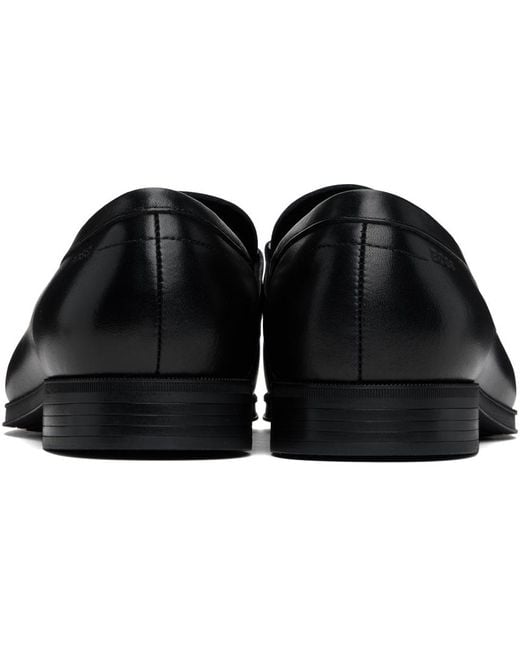 Boss Black Slip-on Branded Hardware Loafers for men