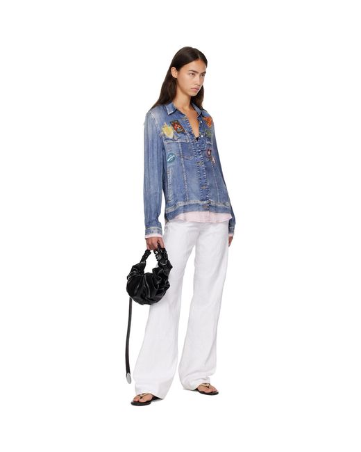 DIESEL Blue Trompe L'Oeil Shirt