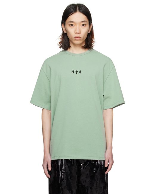 メンズ RTA ーン フロックロゴ Tシャツ Green