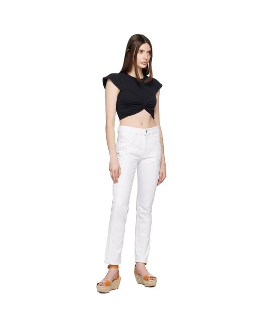 Isabel Marant White Vikira Jeans