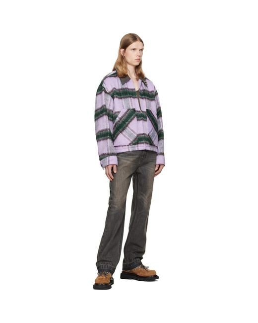 we11done Gray Check Pattern Jacket for men