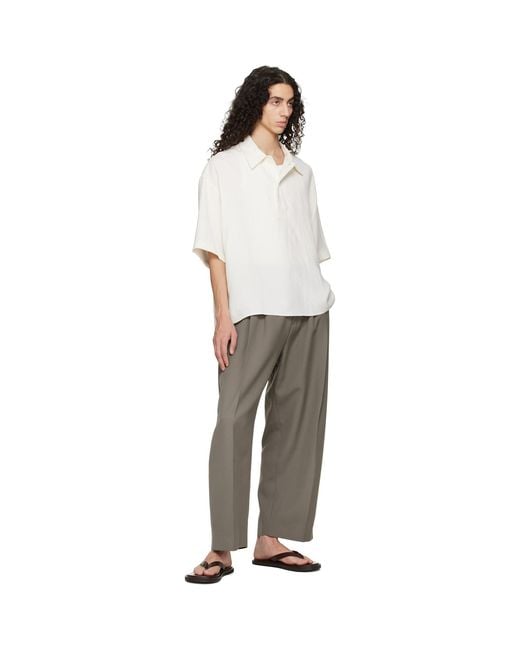 Studio Nicholson White Off- Lemmer Polo for men